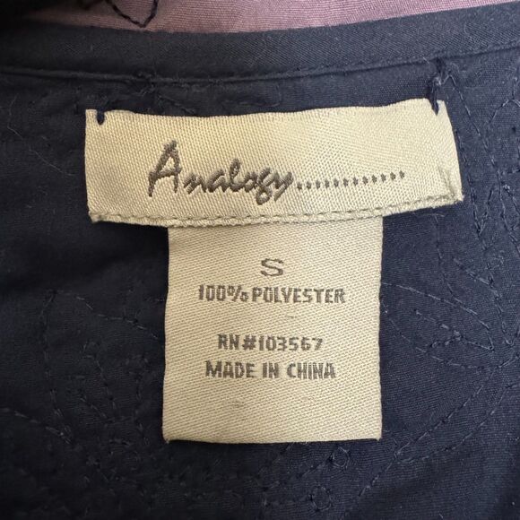 Analogy Quilted Jacket Floral Print Lavender Snap Down Jacket - S - Picture 8 of 8